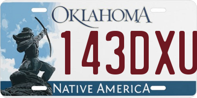 OK license plate 143DXU