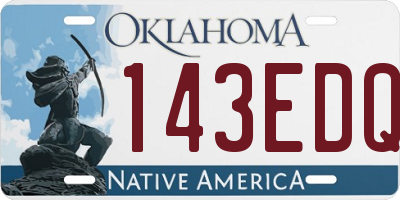 OK license plate 143EDQ