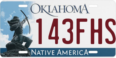 OK license plate 143FHS