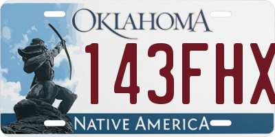 OK license plate 143FHX