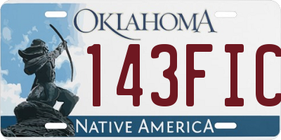 OK license plate 143FIC