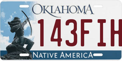 OK license plate 143FIH