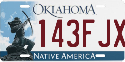 OK license plate 143FJX