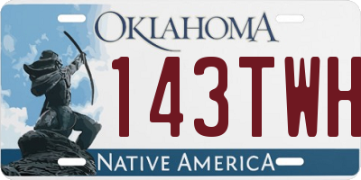 OK license plate 143TWH