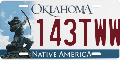 OK license plate 143TWW