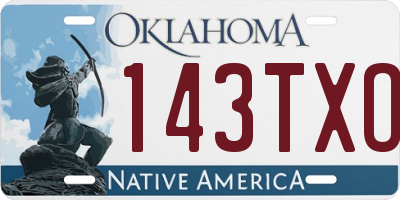 OK license plate 143TXO