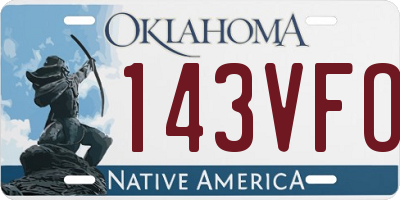 OK license plate 143VFO