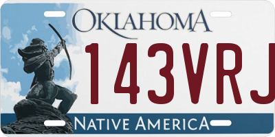 OK license plate 143VRJ
