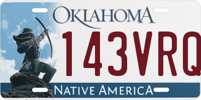 OK license plate 143VRQ