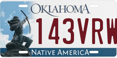 OK license plate 143VRW