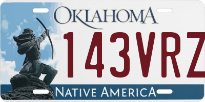 OK license plate 143VRZ