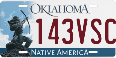 OK license plate 143VSC