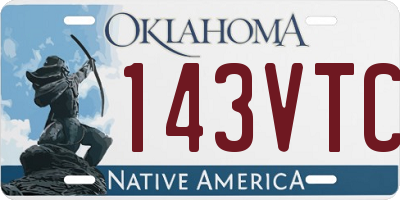 OK license plate 143VTC