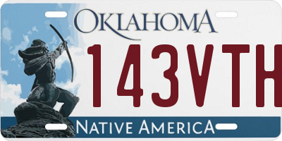 OK license plate 143VTH