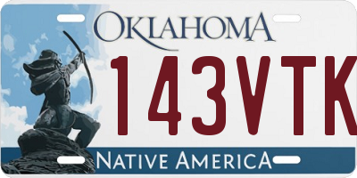 OK license plate 143VTK