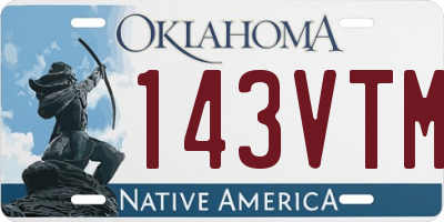 OK license plate 143VTM