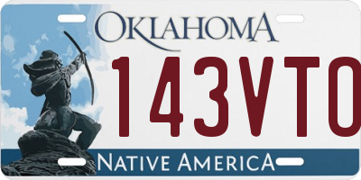 OK license plate 143VTO