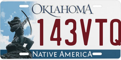 OK license plate 143VTQ