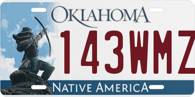 OK license plate 143WMZ