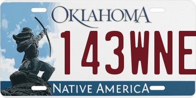 OK license plate 143WNE