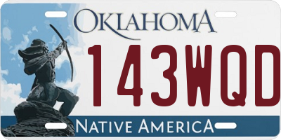 OK license plate 143WQD