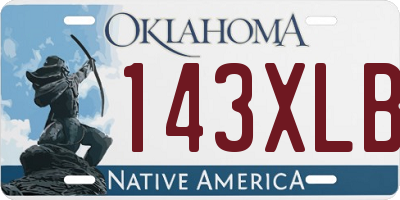 OK license plate 143XLB