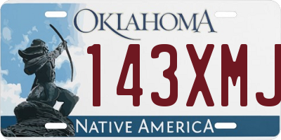 OK license plate 143XMJ