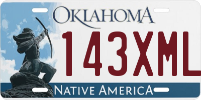OK license plate 143XML