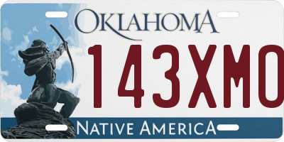 OK license plate 143XMO