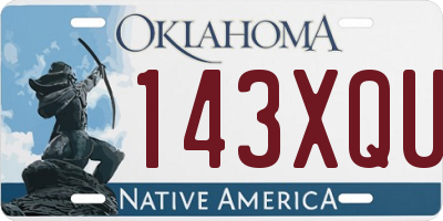 OK license plate 143XQU