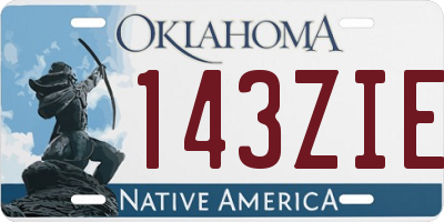 OK license plate 143ZIE