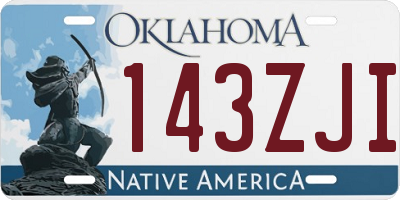 OK license plate 143ZJI