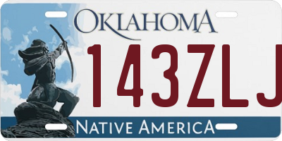 OK license plate 143ZLJ