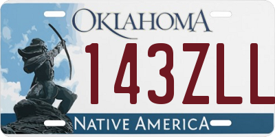 OK license plate 143ZLL