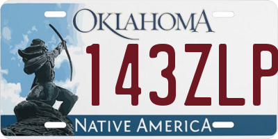 OK license plate 143ZLP