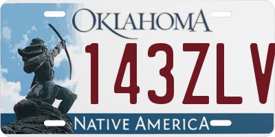 OK license plate 143ZLV