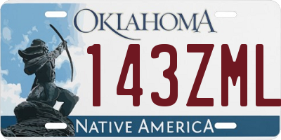 OK license plate 143ZML
