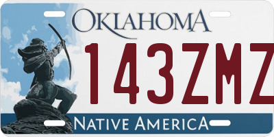 OK license plate 143ZMZ