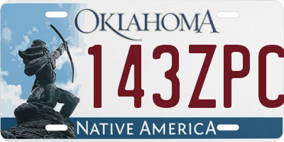 OK license plate 143ZPC