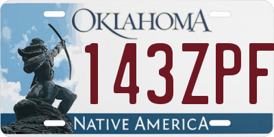 OK license plate 143ZPF