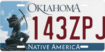 OK license plate 143ZPJ