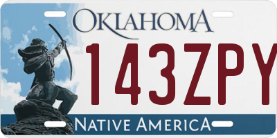 OK license plate 143ZPY