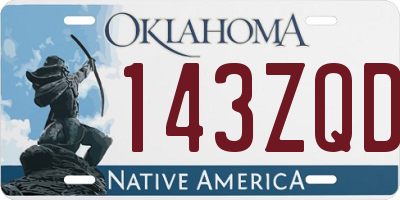 OK license plate 143ZQD