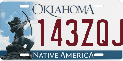 OK license plate 143ZQJ