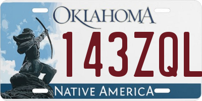 OK license plate 143ZQL