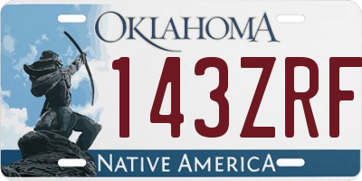 OK license plate 143ZRF