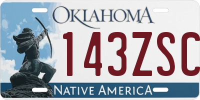 OK license plate 143ZSC