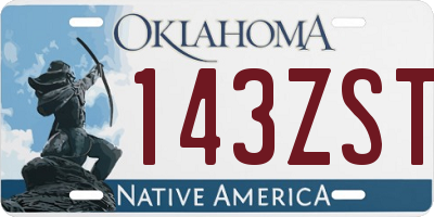 OK license plate 143ZST