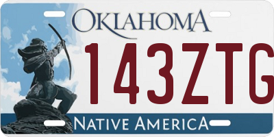 OK license plate 143ZTG