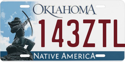 OK license plate 143ZTL